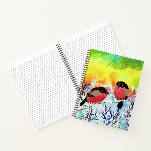 Cuaderno Bullfinch Birds (Interior)