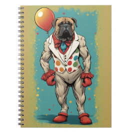 Cuaderno bullmastiff con bloc de notas de globo