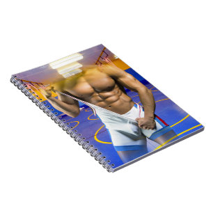 Cuaderno bulto muscular de hombre de SlipperyJoe's abdomina