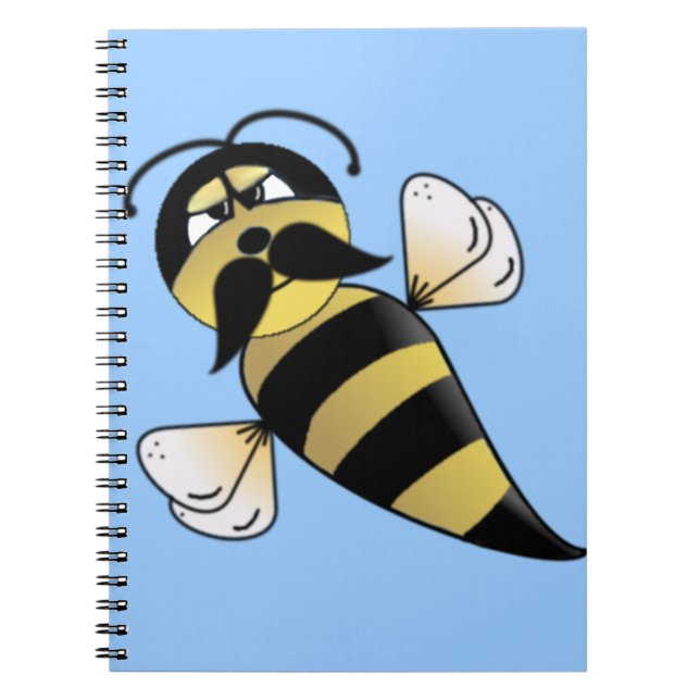 Cuaderno Bumble Bee con bigote (Frente)