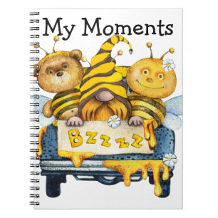 Cuaderno Bumble Bee, Gnome, Bear Spiral para portátiles Pho
