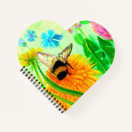 Cuaderno Bumblebee en dandelion