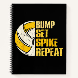 Cuaderno Bump Set Spike Repetir Voleibol Divertido