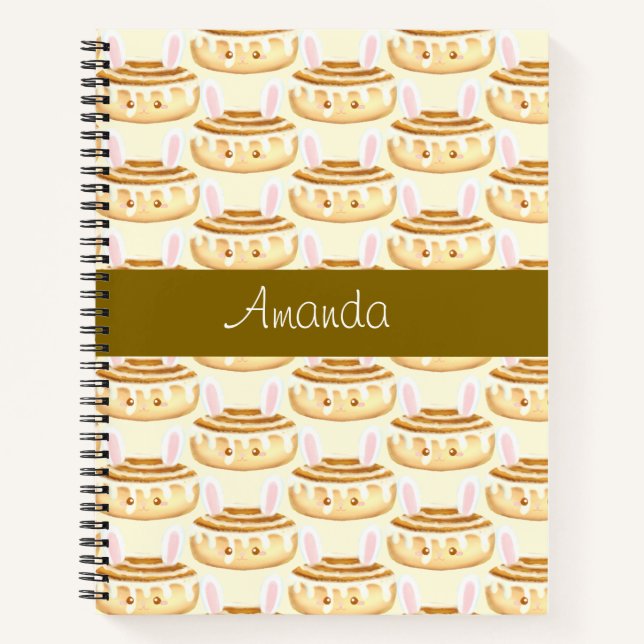 Cuaderno Bun de Cinnamon de postre dulce conejo (Anverso)