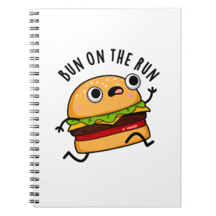 Cuaderno Bun On The Run Funny Burger Pun