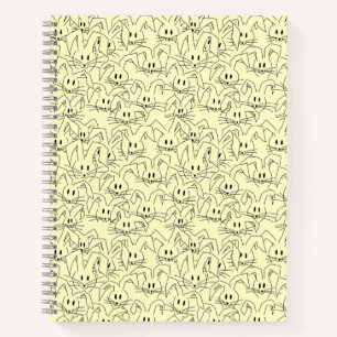 Cuaderno Bunches de Bunnies en amarillo - sin costuras.