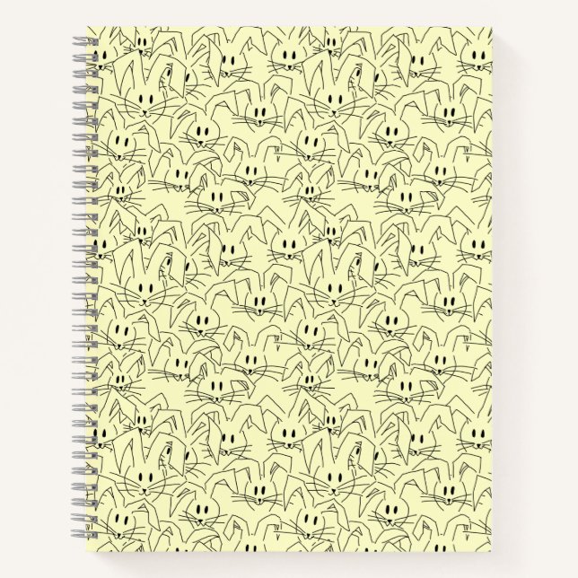 Cuaderno Bunches de Bunnies en amarillo - sin costuras. (Anverso)