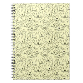 Cuaderno Bunches de Bunnies en amarillo - sin costuras.