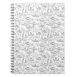 Cuaderno Bunches de Bunnies en blanco - sin costura.