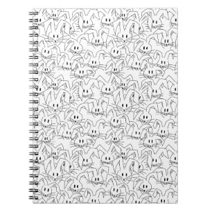 Cuaderno Bunches de Bunnies en blanco - sin costura.