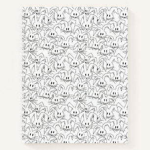 Cuaderno Bunches de Bunnies en blanco - sin costura.