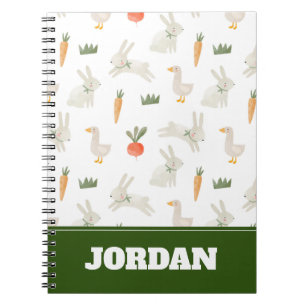 Cuaderno Bunnies & Ducks en el patrón de la granja