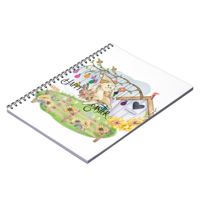 Cuaderno Bunny celebra el Día de Pascua (Lado Izquierdo)