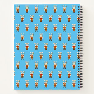 Cuaderno Bunny con una campana en el oído