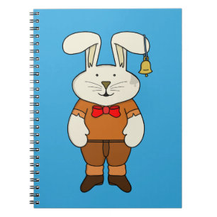 Cuaderno Bunny con una campana en el oído