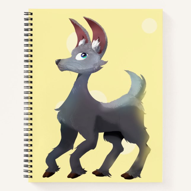 Cuaderno Bunny de la Alpaca - Gris/Iluminación máxima (Anverso)