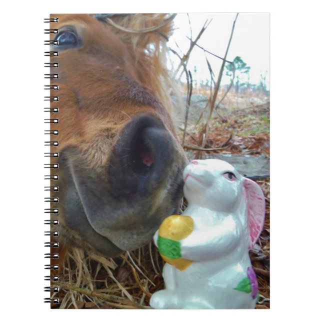 Cuaderno Bunny de Pascua y caballo marrón (Frente)