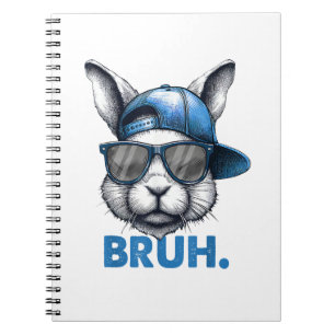 Cuaderno Bunny Face Bruh Meme Divertido Diciendo Bro Saludo