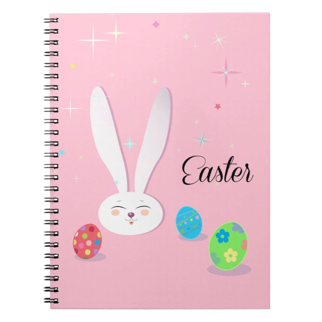 CUADERNO BUNNY FELIZ DE CUTE FELIZ FIESTA DE FESTIVOS EN EL (Frente)