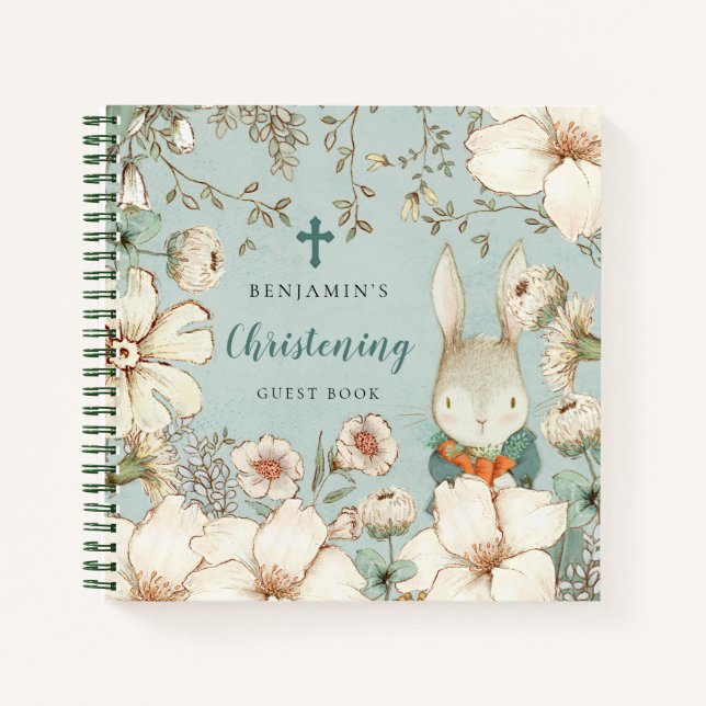 Cuaderno Bunny Foliage Christening Alternate Book (Anverso)