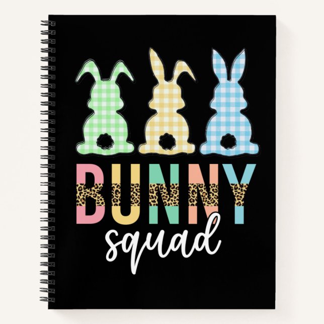 Cuaderno Bunny Squad | Caza de huevos de Pascua Conejito (Anverso)
