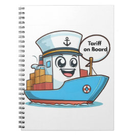 Cuaderno Buque De Carga De Dibujos Animados Azul Juguetón A