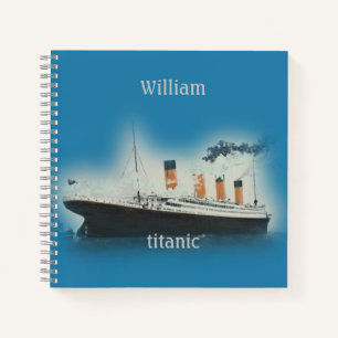 Cuaderno Buque Titanic Vintage de la Línea de Estrella Bla