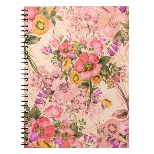 Cuaderno Buquets de estilo rococó sin foco. Hermosa bouque (Frente)