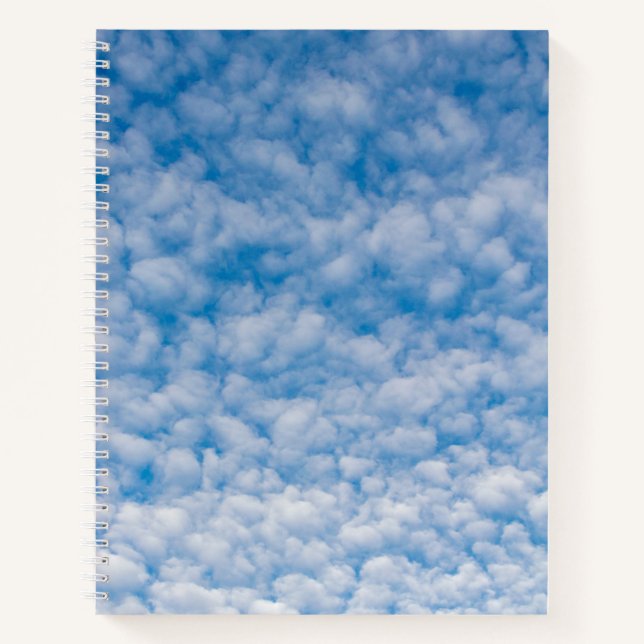 Cuaderno Burbble Mammatus Clouds Blue Sky Nature Photograph (Anverso)