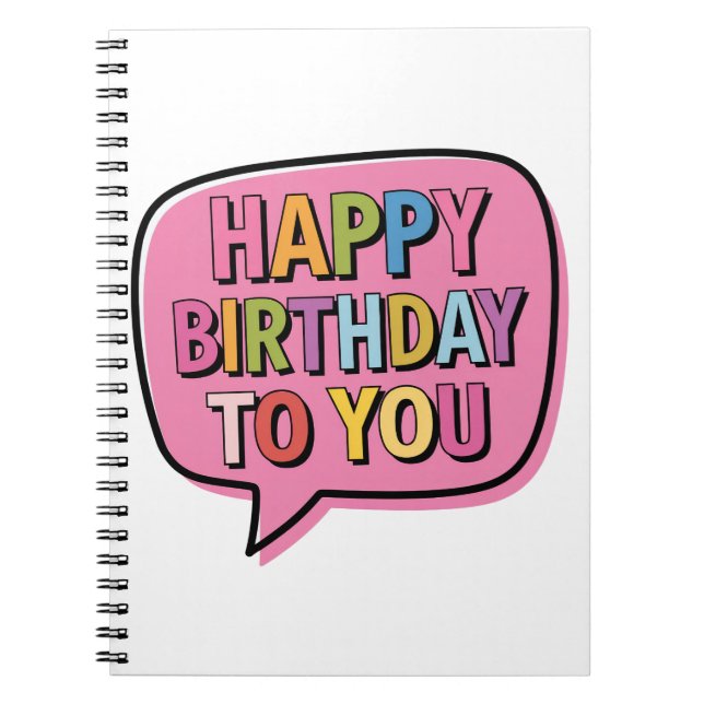Cuaderno Burbuja de Feliz Cumpleaños (Frente)