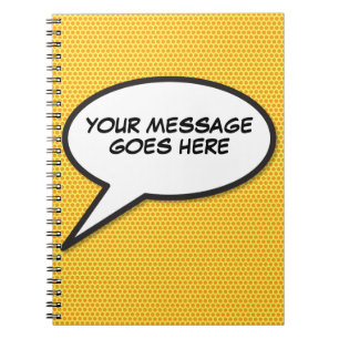 Cuaderno Burbuja de Mensaje Divertida Retro Cómic