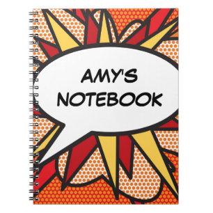 Cuaderno Burbuja de Mensaje Divertida Retro de Cómic