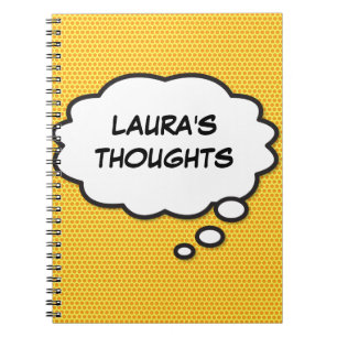 Cuaderno Burbuja de pensamiento de tu mensaje divertido cóm