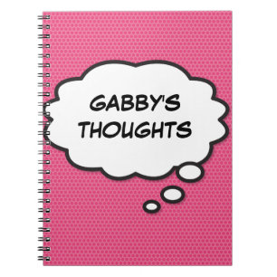 Cuaderno Burbuja de pensamiento de tu mensaje divertido lib