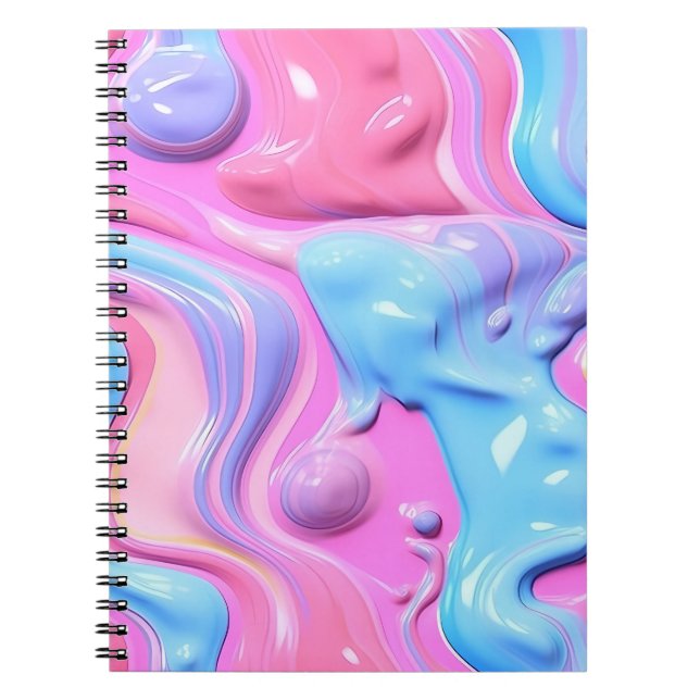 Cuaderno Burbuja de plástico brillante abstracto (Frente)