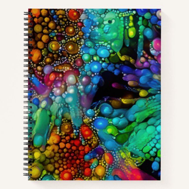 Cuaderno Burbuja psicodélica explota dias abstractas (Anverso)