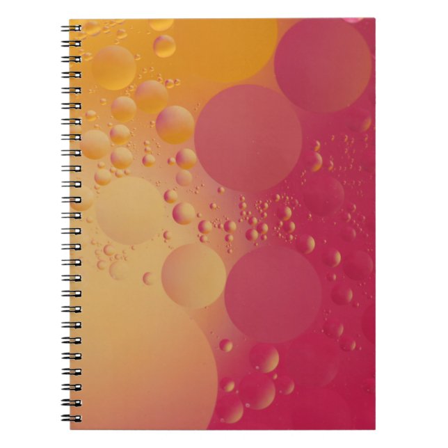 Cuaderno Burbuja rosa y naranja digital (Frente)