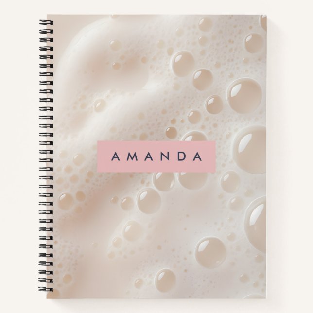 Cuaderno Burbuja soñada personalizada Beige suave (Anverso)