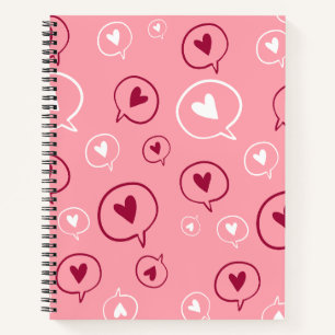 Cuaderno Burbujas de conversación en los corazones