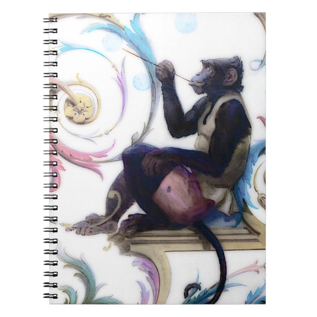 Cuaderno Burbujas de monos que soplan (Frente)
