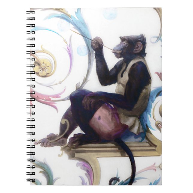 Cuaderno Burbujas de monos que soplan (Frente)