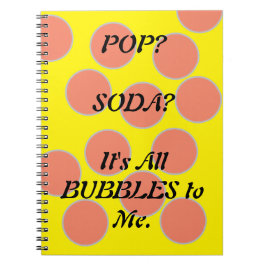 Cuaderno Burbujas de pop Soda Portátil de fotos espirales