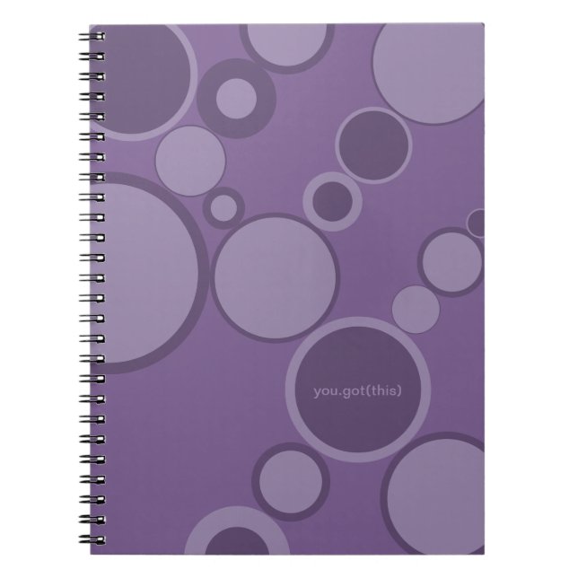 Cuaderno Burbujas moradas - ¡Tienes Esto! (Frente)