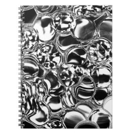 Cuaderno Burbujas plateadas de vidrio o tono metalizado