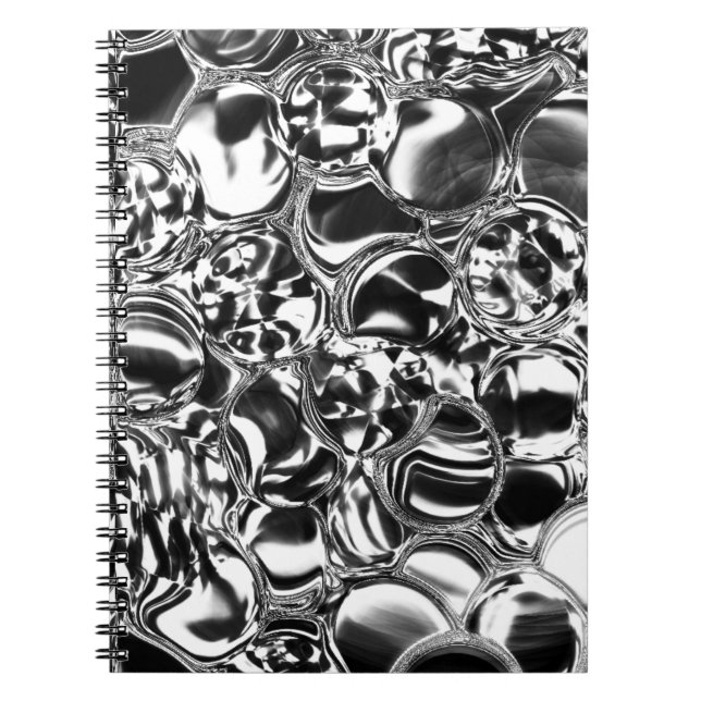 Cuaderno Burbujas plateadas de vidrio o tono metalizado (Frente)