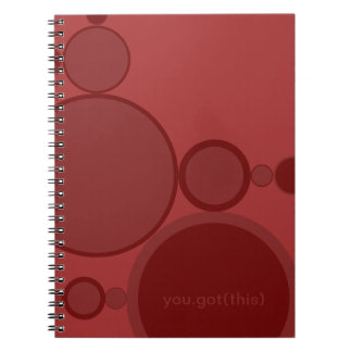 Cuaderno Burbujas rojas apoyo abstracto tecnológico: ¡Tú pu