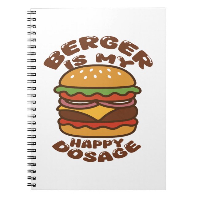 Cuaderno Burger es mi cita de la vendimia de dosificación f (Frente)