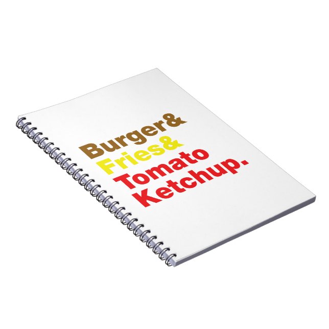 Cuaderno Burger & Fries & Tomate Ketchup. (Lado Derecho)