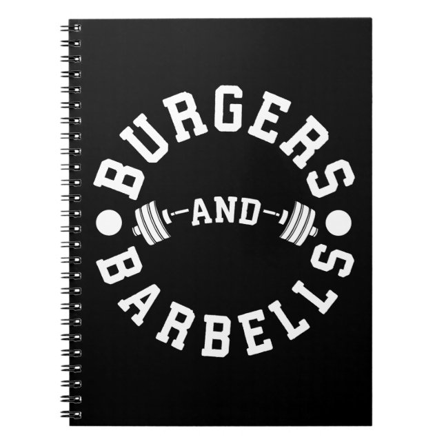 Cuaderno Burgers and Barbells - Graciosa motivación de entr (Frente)