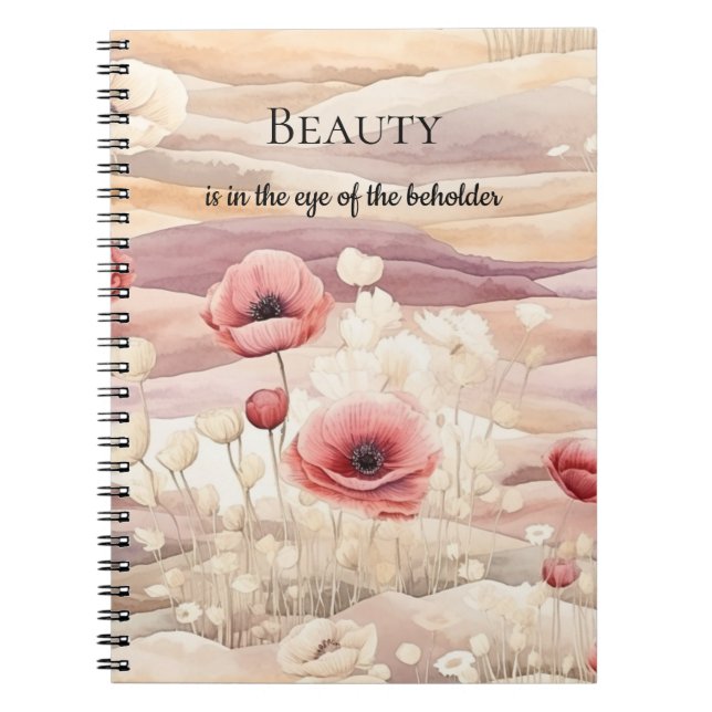 Cuaderno Burgundy Cream Rubor Floral (Frente)
